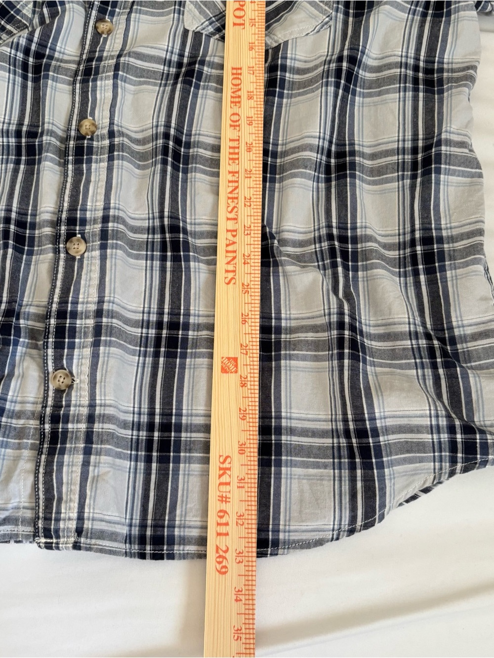 Duluth Trading Co Black & White Plaid Short Sleeve Button-Down Shirt - Picture 7 of 7